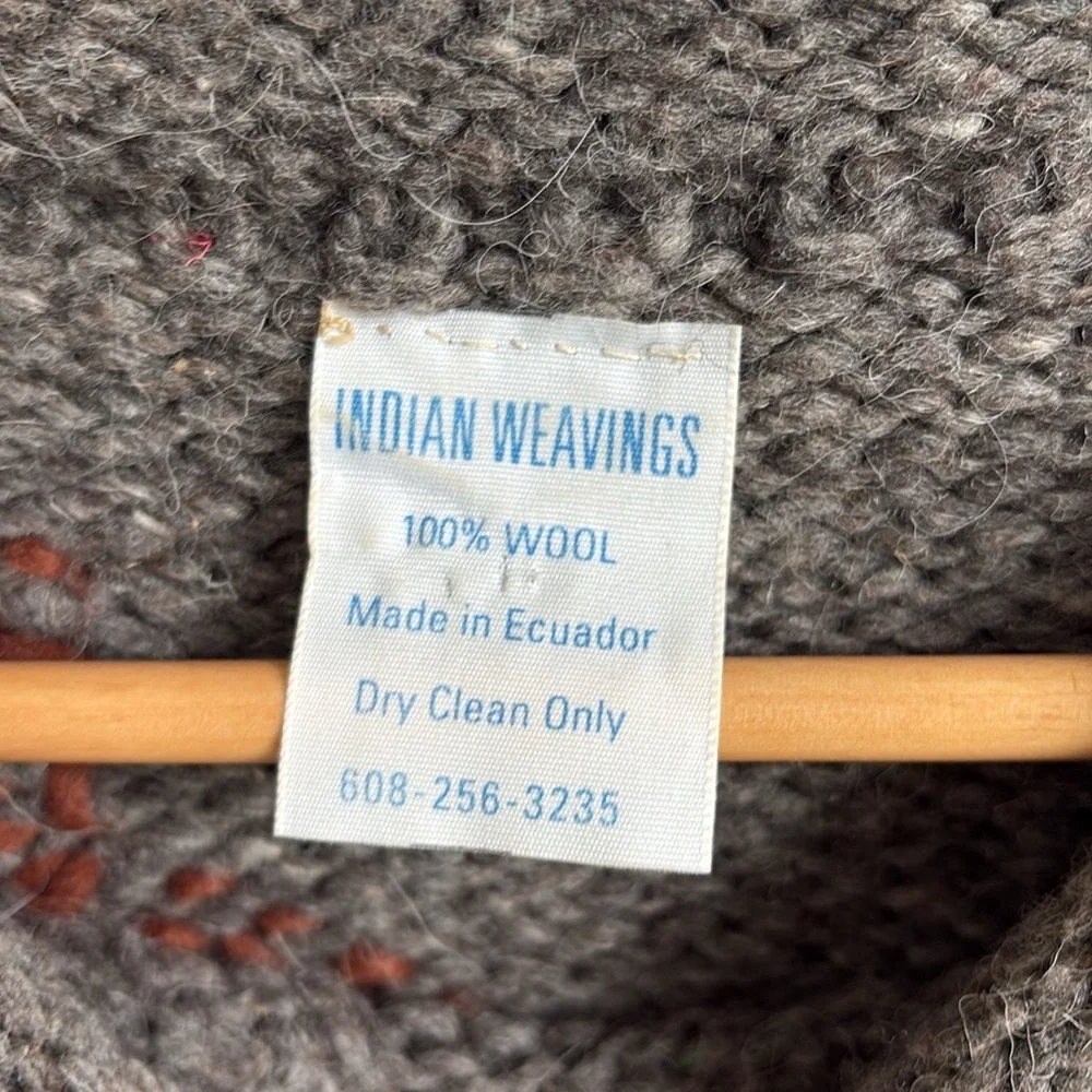 Vintage Indian Weavings 100% Wool Sweater